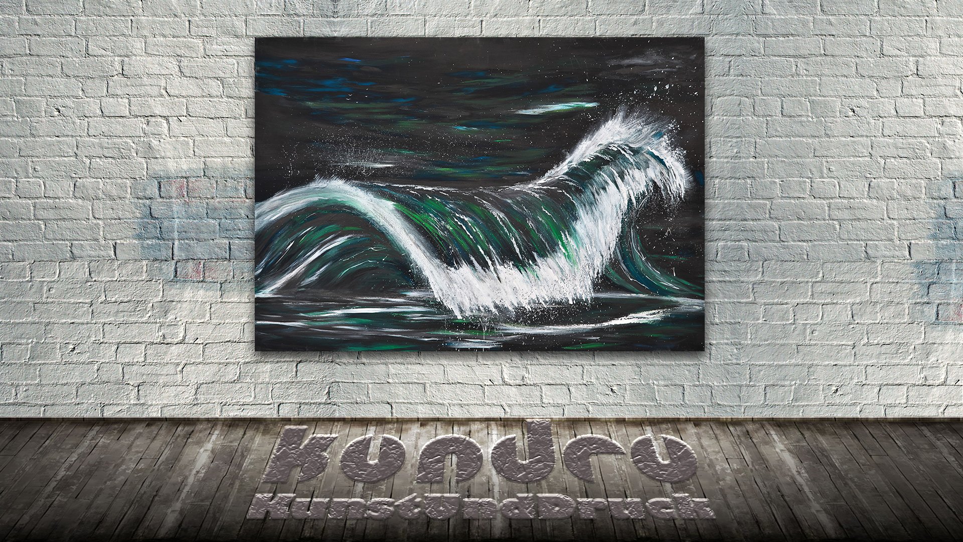Die Welle grün