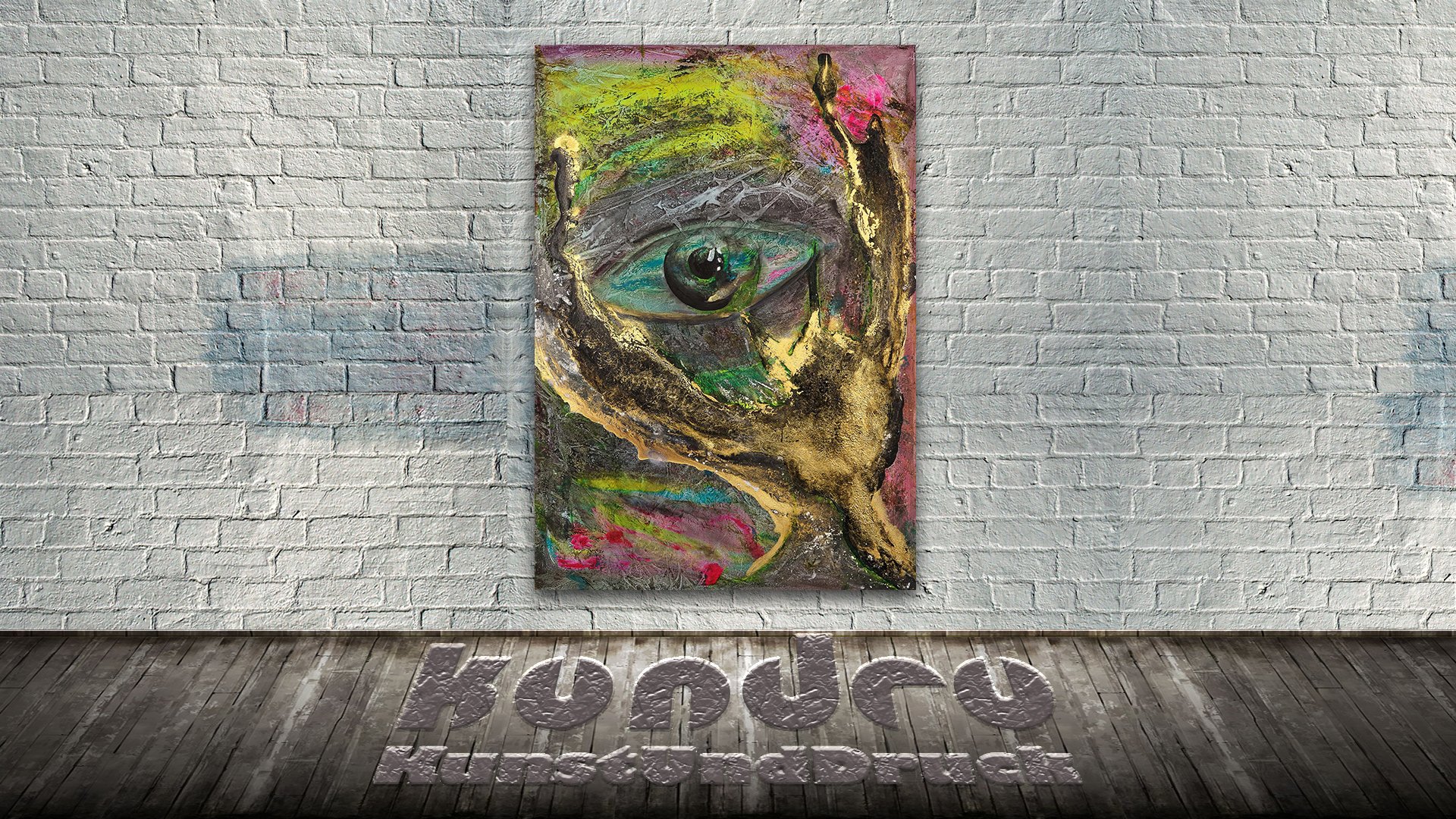 Auge Gold-grün