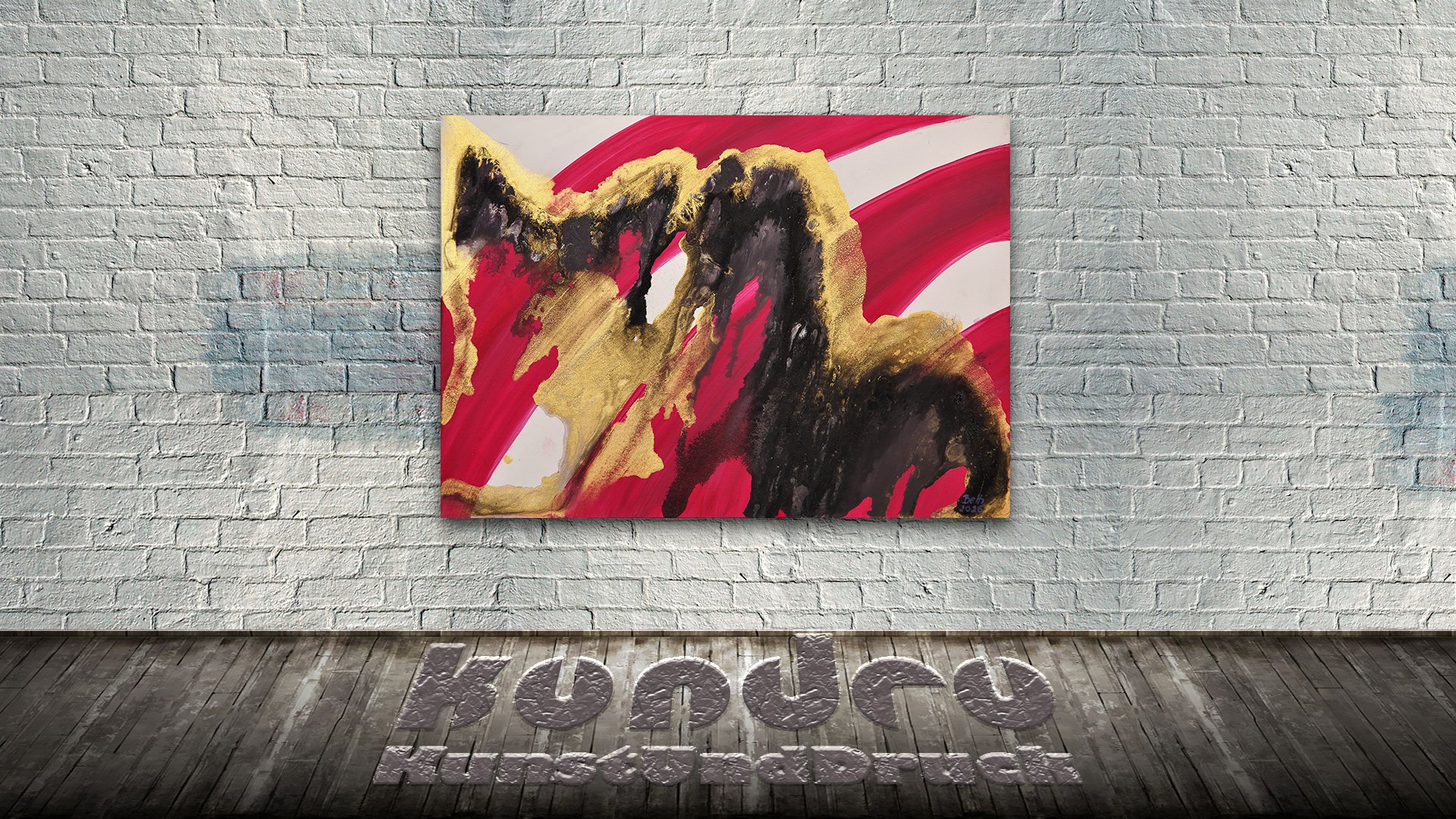Abstrakt Pferd pink