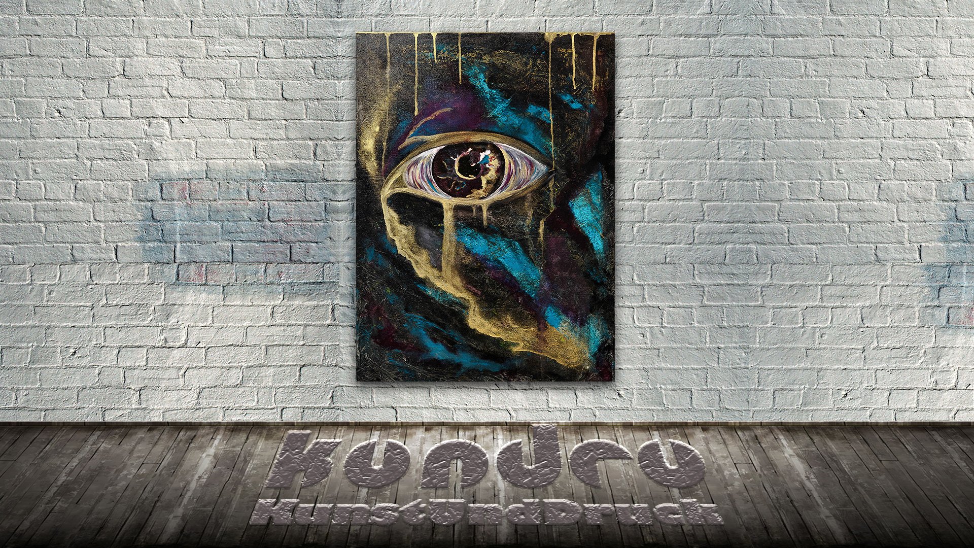 Dunkles Auge gold