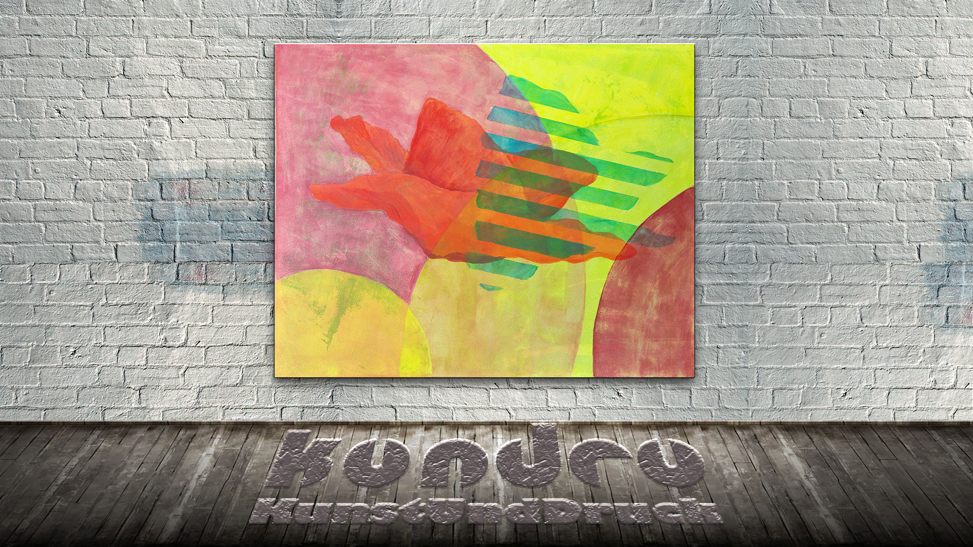 Mohn im bunten Kreis